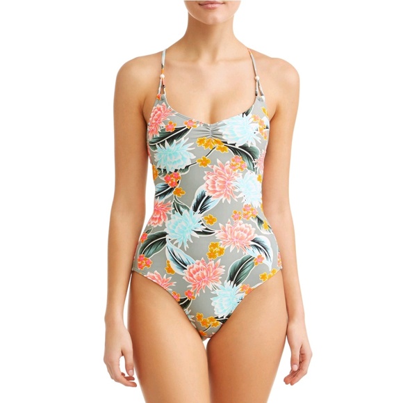 No Boundaries Other - No Boundaries Kiku Floral 1piece Swimsuit